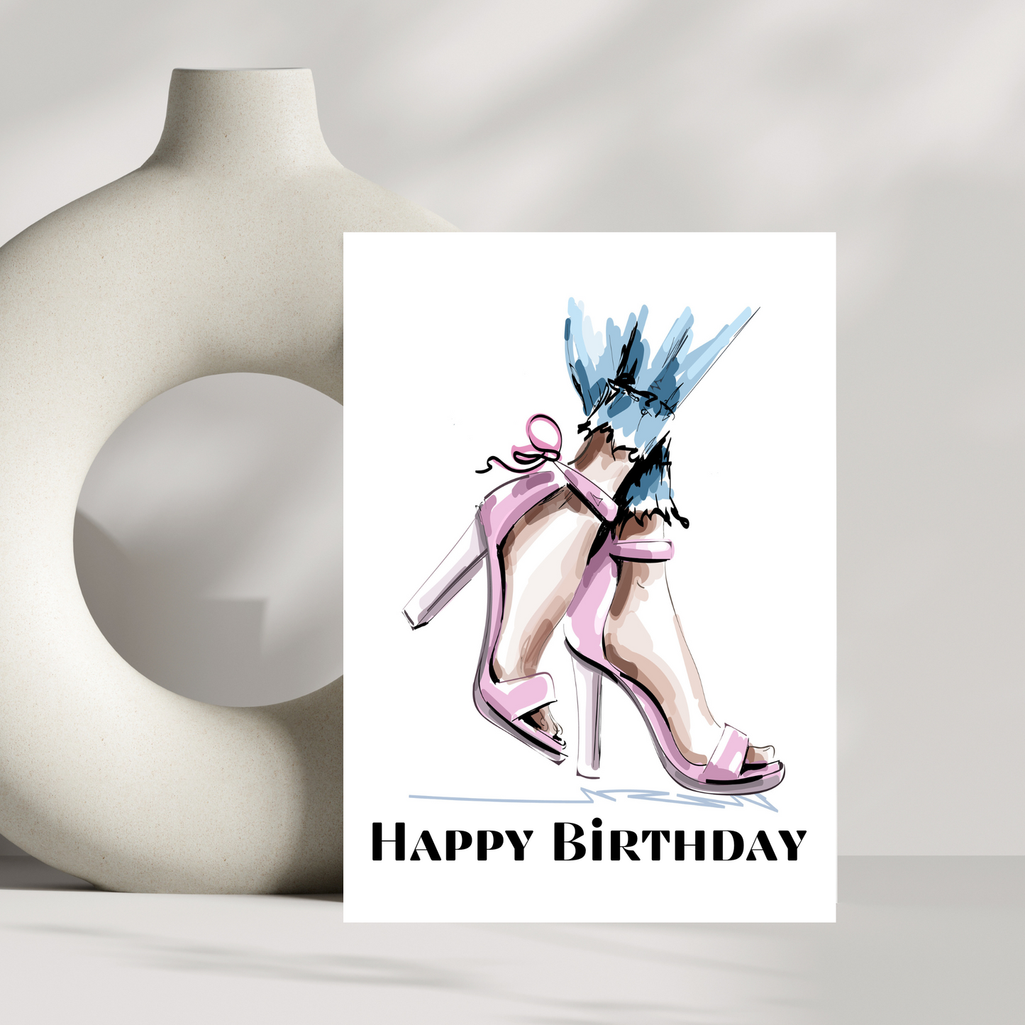 The shoes birthday card