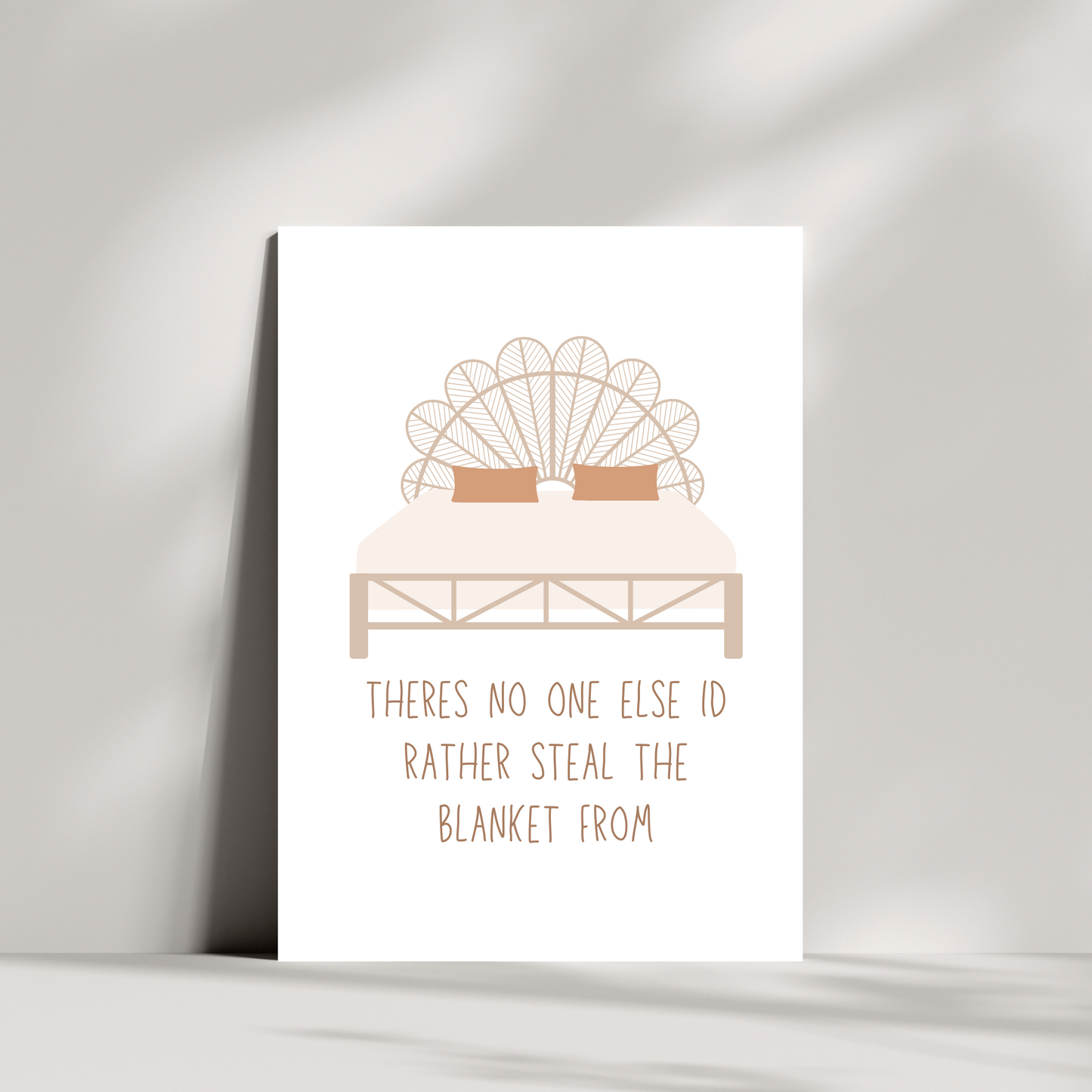 There's no one else id rather steal the blanket from greetings card