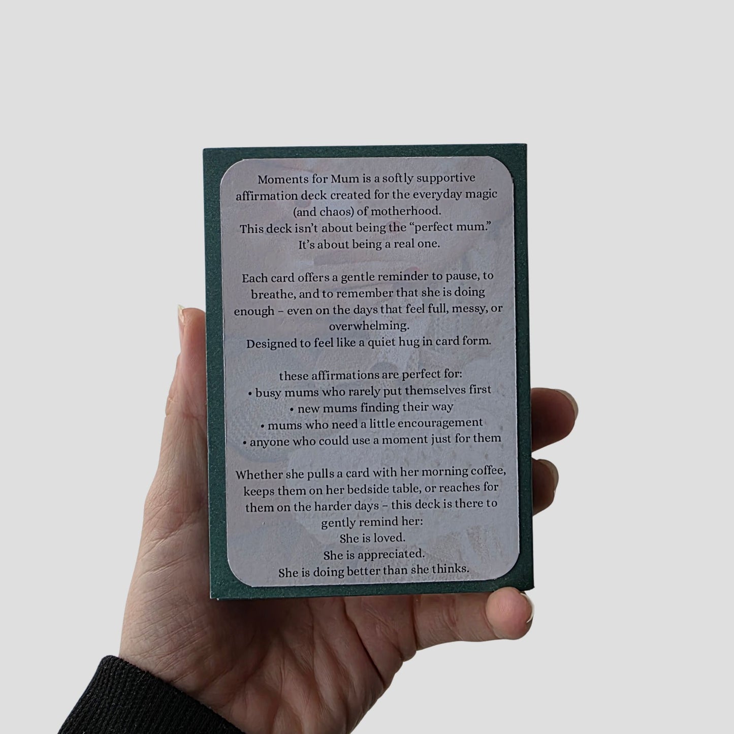 Moments for Mums – 30 Affirmation Cards for Mothers | Mother’s Day Gift | Self Care & Positive Affirmations for Mum | Keepsake Box