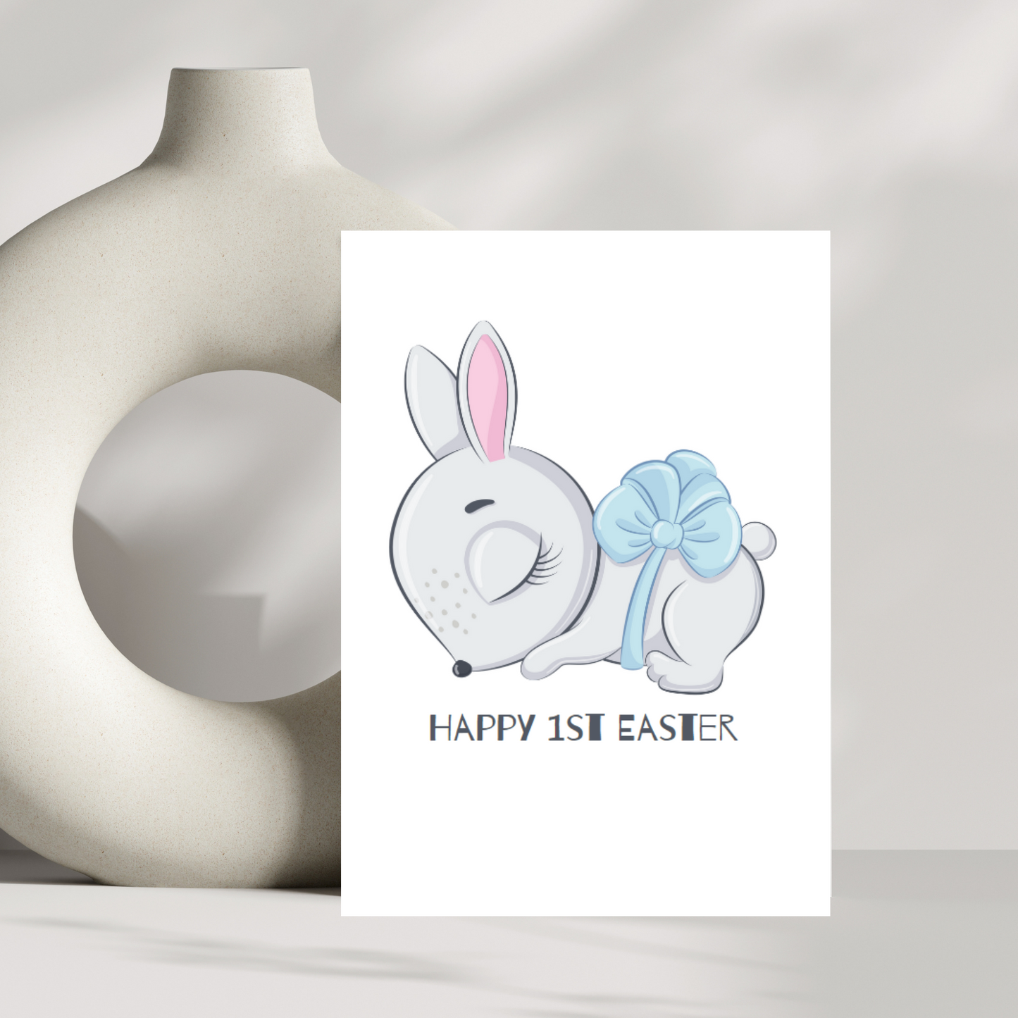 Happy 1st Easter bunny Card - boy or girl bunny