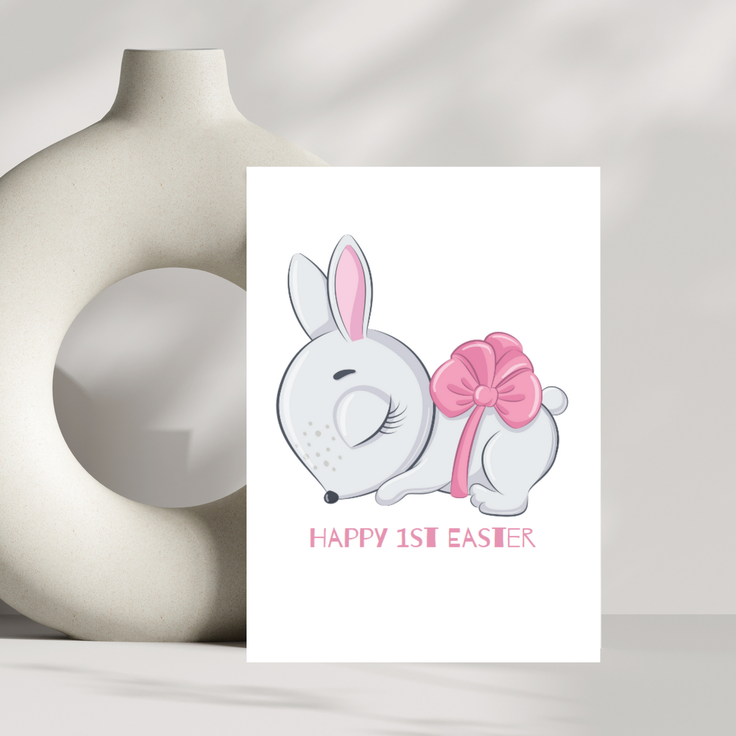 Happy 1st Easter bunny Card - boy or girl bunny