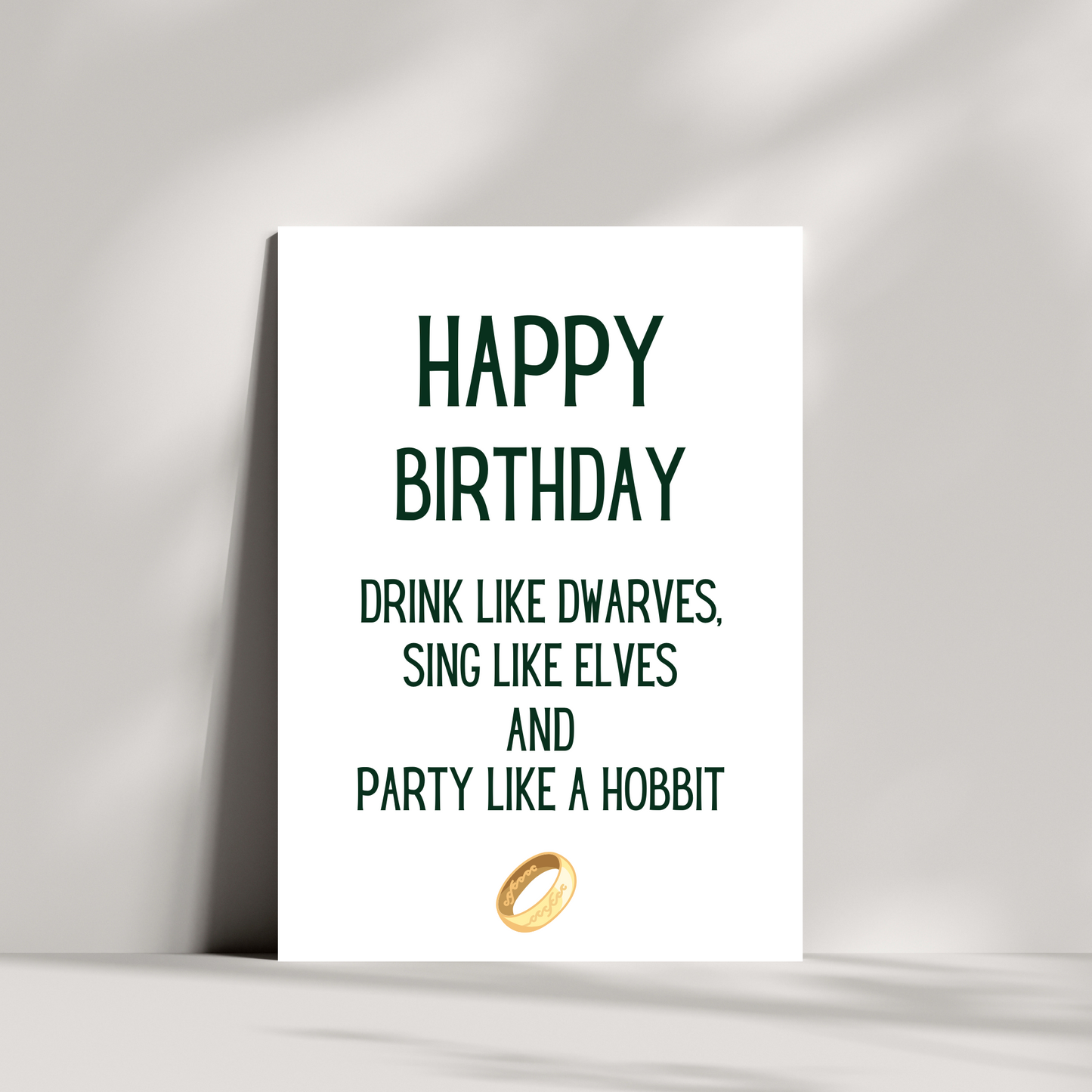 Drink like dwarves, sing like elves and party like a hobbit