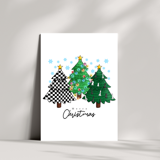 Chess Christmas tree Christmas card