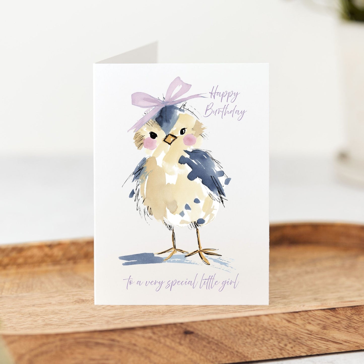 Special Little Girl Birthday Chick Card