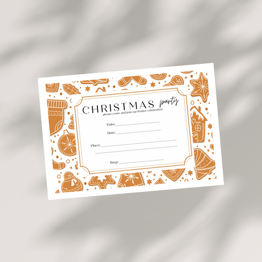 Pack of 15 Christmas party invitations