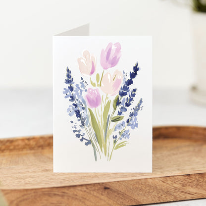 Lavender Bouquet Greeting Card