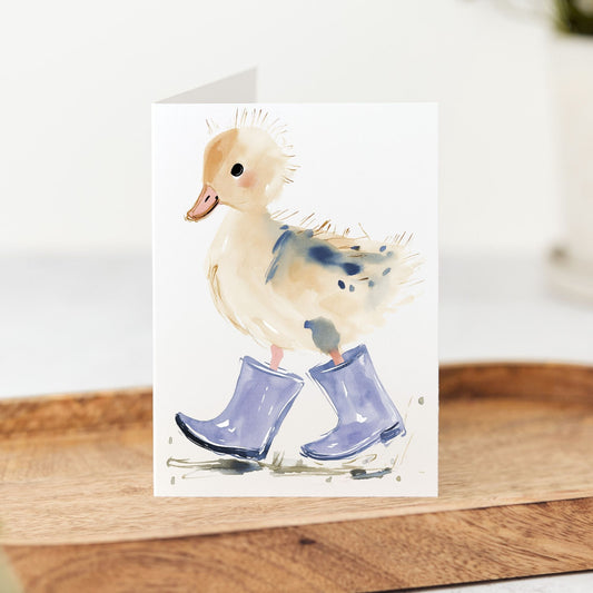 Duck in Boots Greeting Card