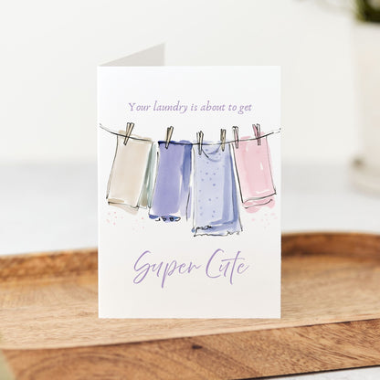 New Baby Laundry Line Card