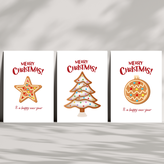 Cookie Christmas cards - set of 6 cards