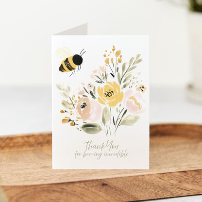 Bee Thank You Floral Card
