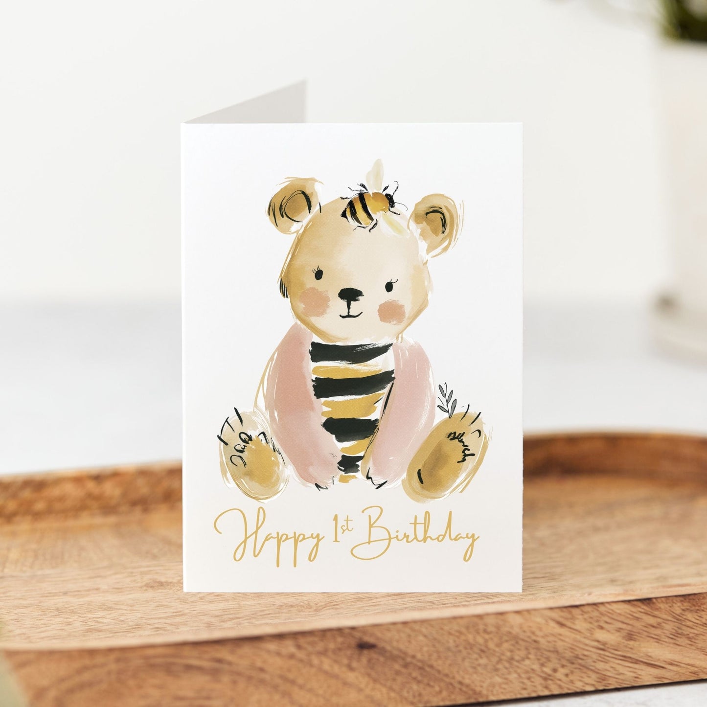Bear 1st Birthday Card