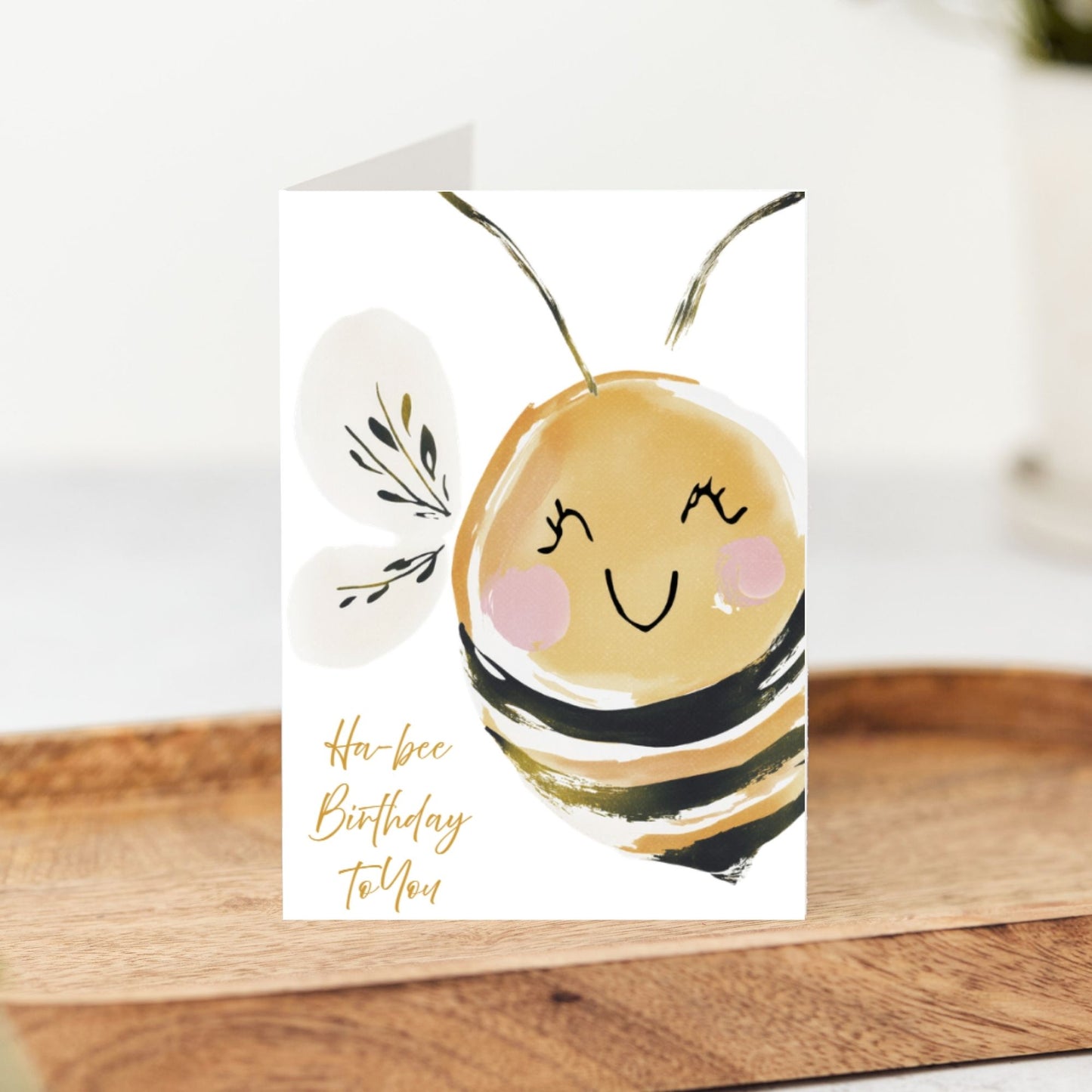 Bee Happy Birthday Card