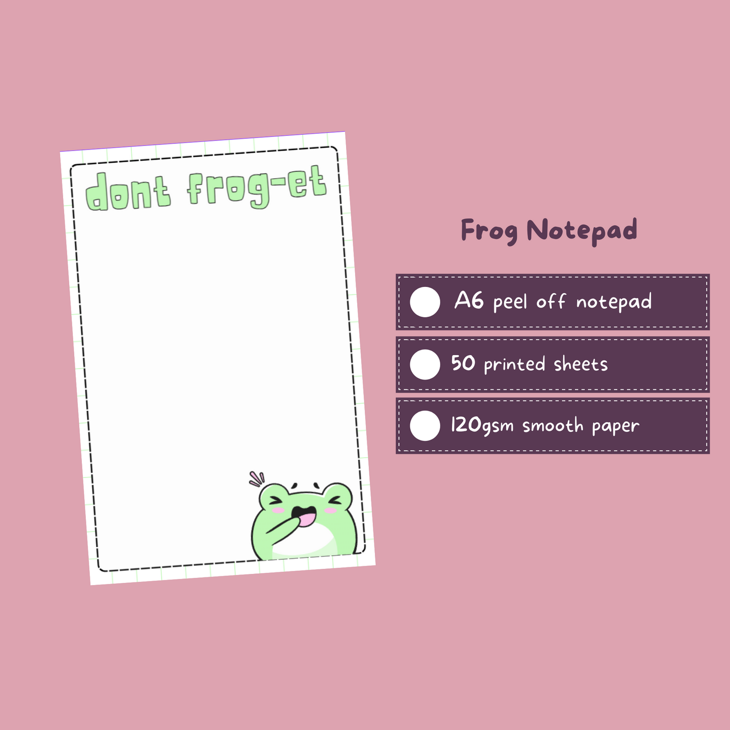 Dont frog-et frog notepad - A6 notepad