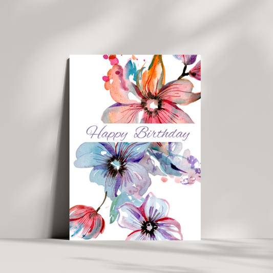 Floral birthday card