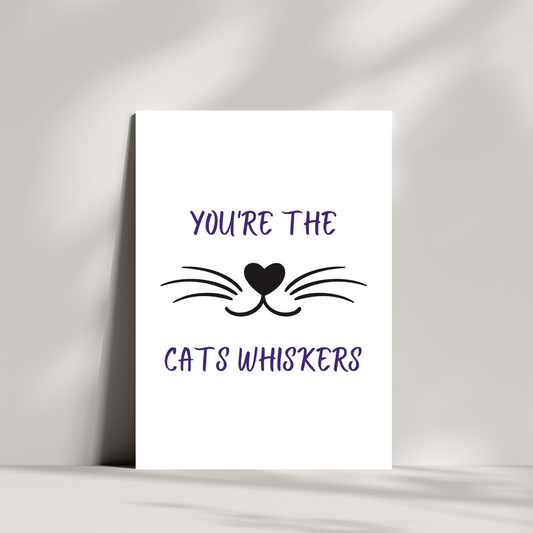 You're the cats whiskers greeting card