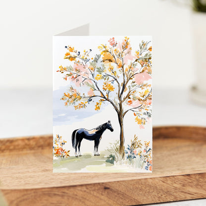 Horse Countryside Greeting Card