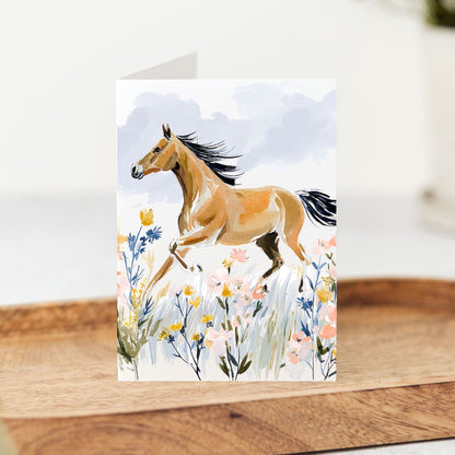 Running Horse Field Card