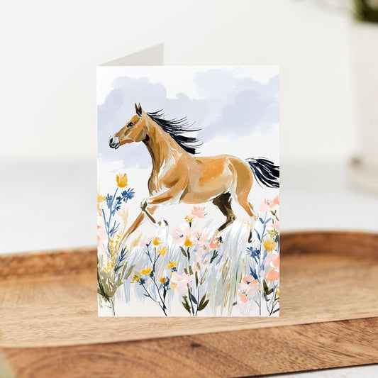 Running Horse Field Card