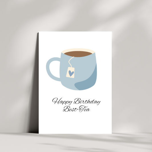 Happy birthday best-tea card