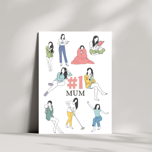 No 1 MUM mothers day card/birthday card