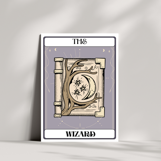 The wizard tarot inspired birthday card