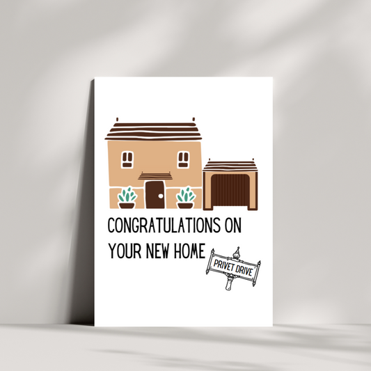 Congratulations on your new home card- Privet Drive