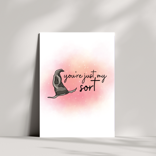 You're just my sort - valentines day card