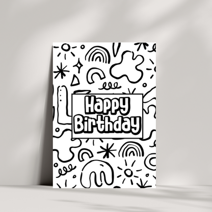 Birthday scribble