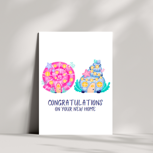 Congratulations on your new home card - home under the sea