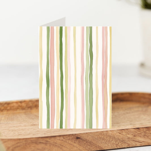 Pastel Stripe Greeting Card