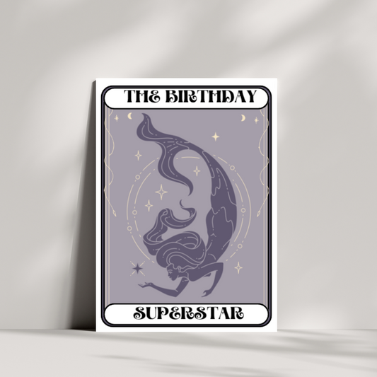 Mermaid tarot card - birthday card