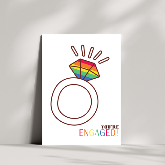 you're engaged engagement card