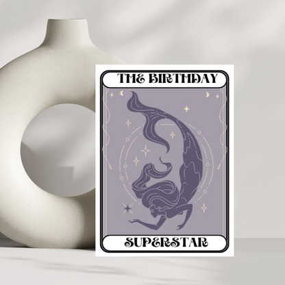 Mermaid tarot card - birthday card