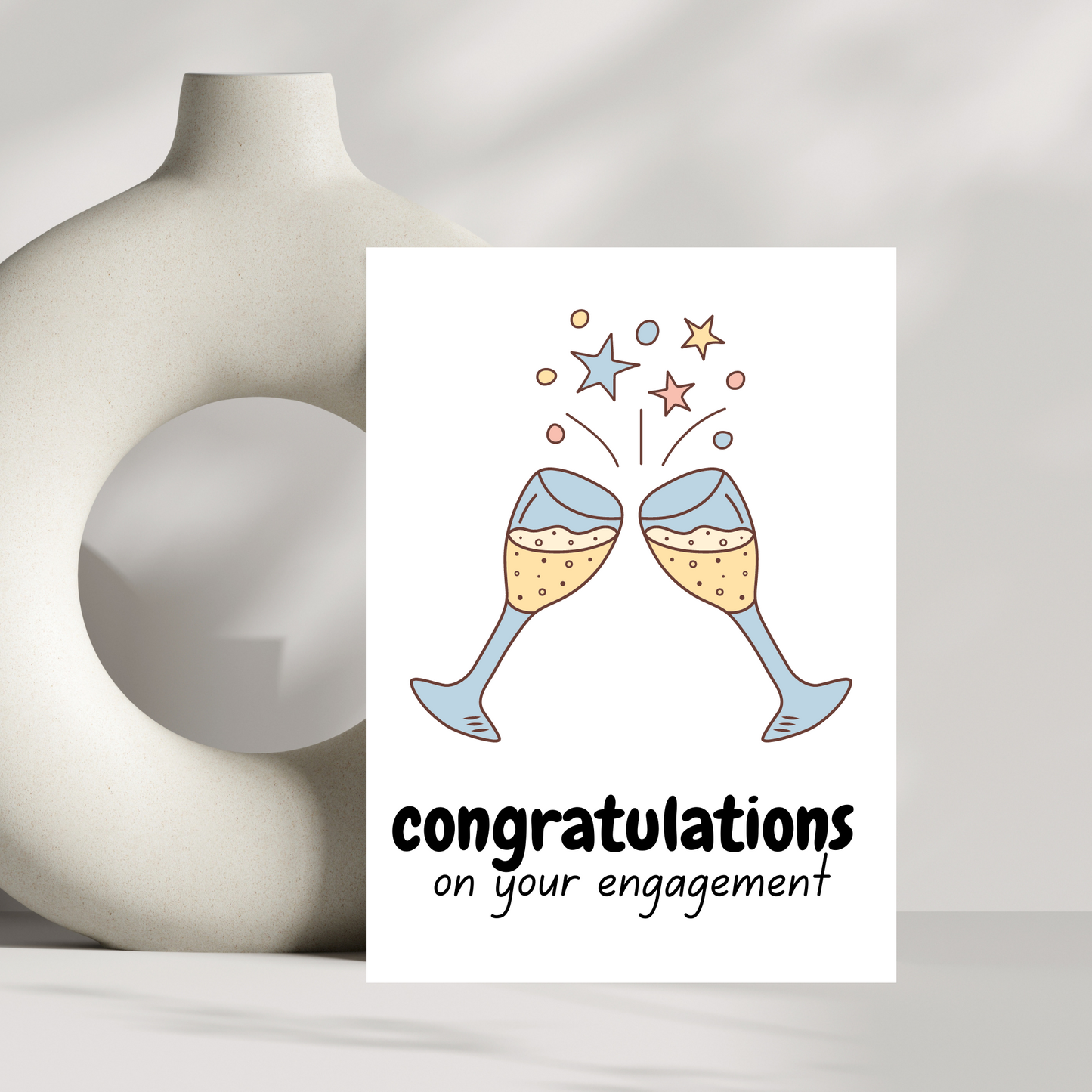 congratulations on you're engagement card