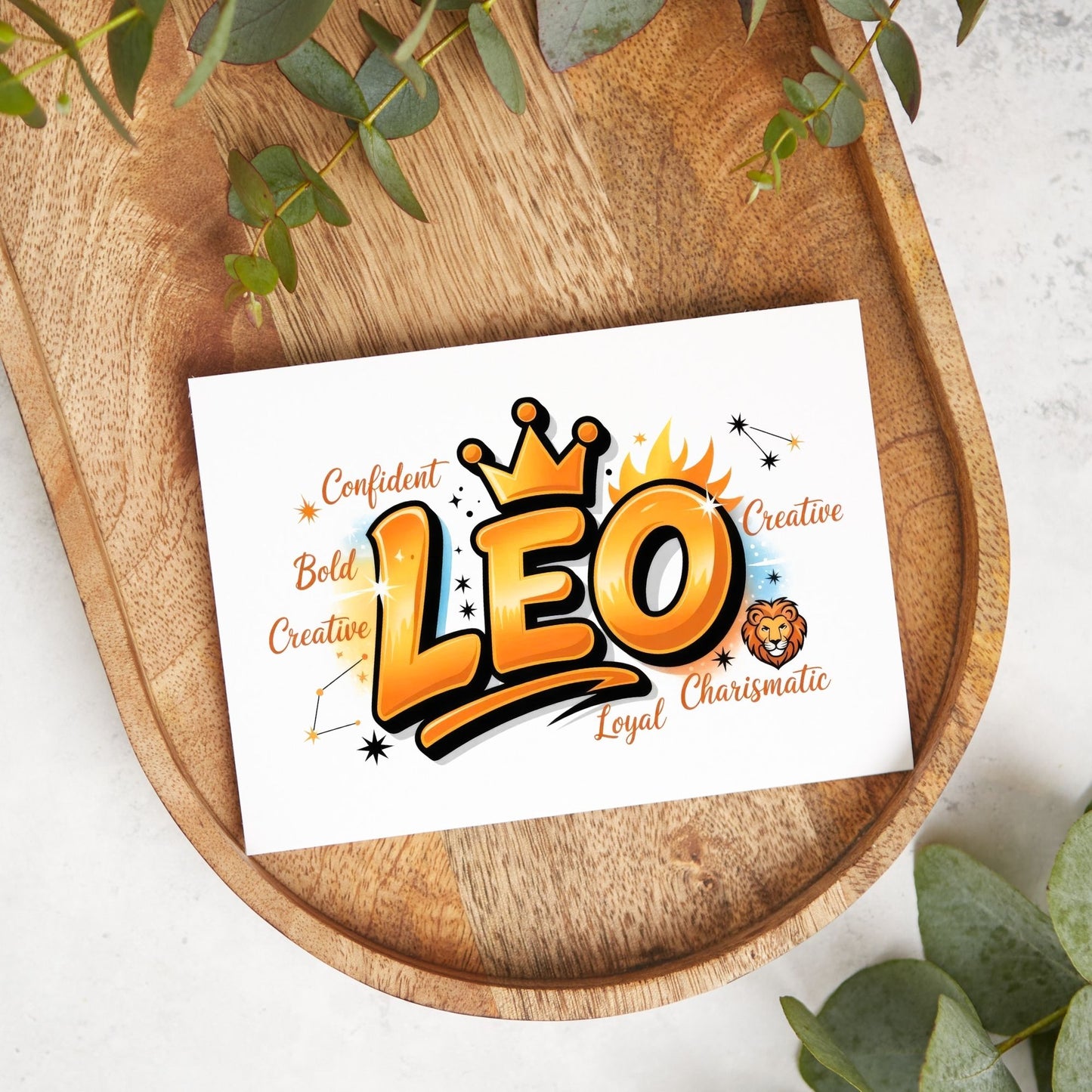 Leo Zodiac Card – Confident & Bold Star Sign Card