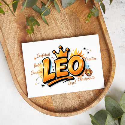 Leo Zodiac Card – Confident & Bold Star Sign Card