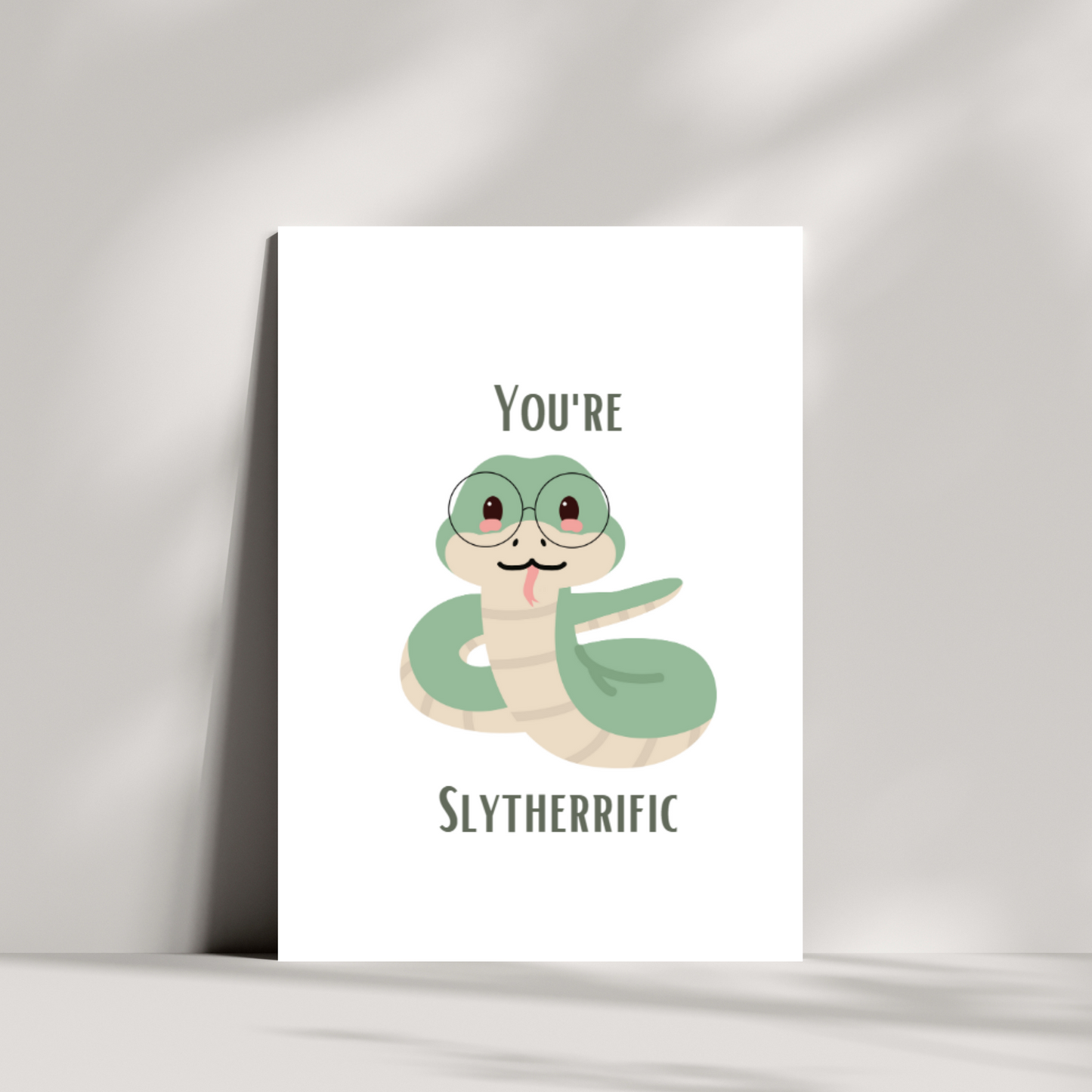 You're Slytherrific - snake - birthday card