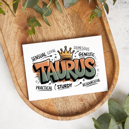 Taurus Zodiac Card – Calm & Grounded Star Sign Card