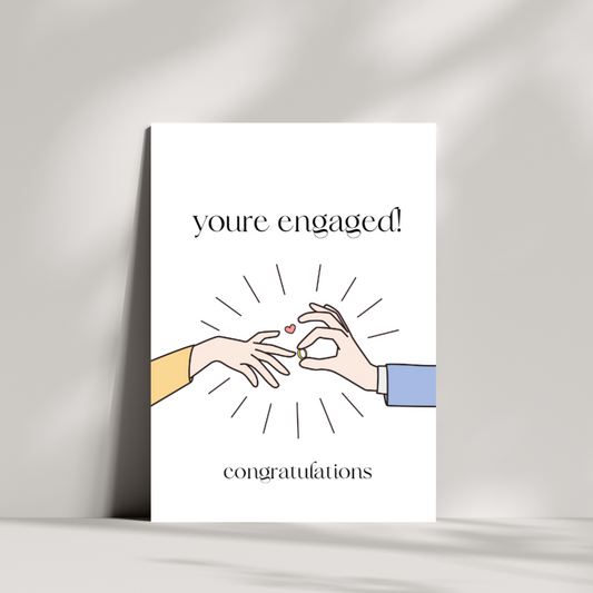 You're engaged! congratulations engagement card