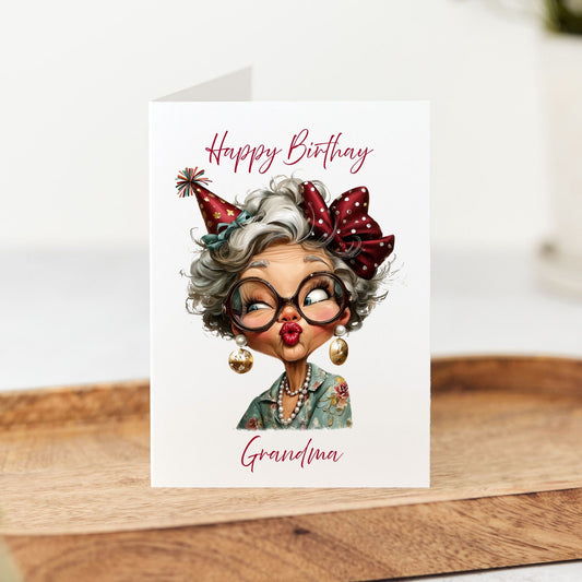 Happy Birthday Grandma Glam Card