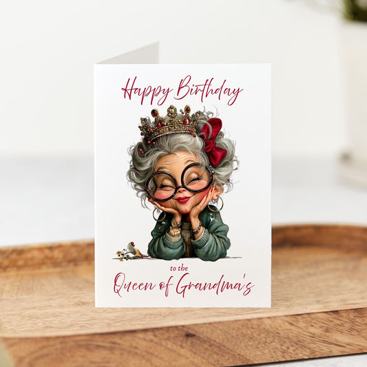 Queen of Grandmas Birthday Card