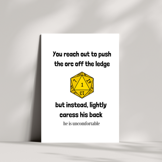You reach out to push the orc off the ledge quote birthday card