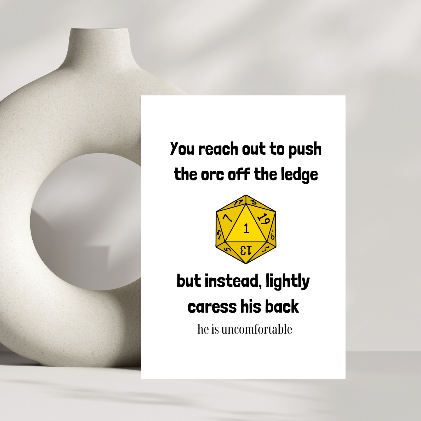You reach out to push the orc off the ledge quote birthday card