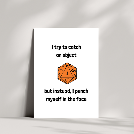 I try to catch an object quote birthday card