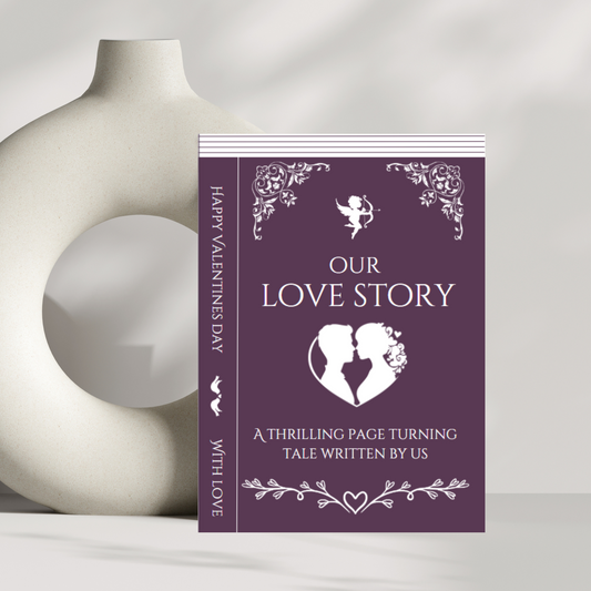 Our love story book - valentines day card