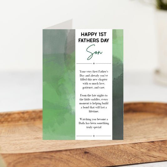 Happy 1st Father’s Day Son Card | First Father’s Day Card
