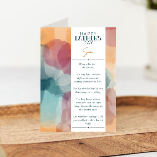 Happy Father’s Day Son Card | Thoughtful Card for Son