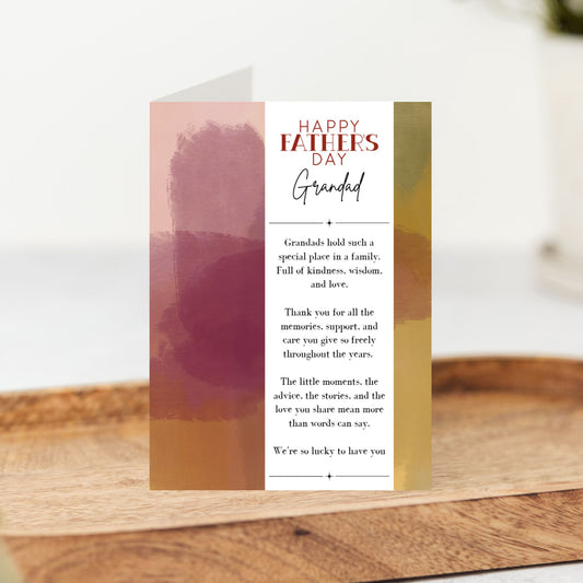 Happy Father’s Day Grandad Card | Thoughtful Grandfather Card
