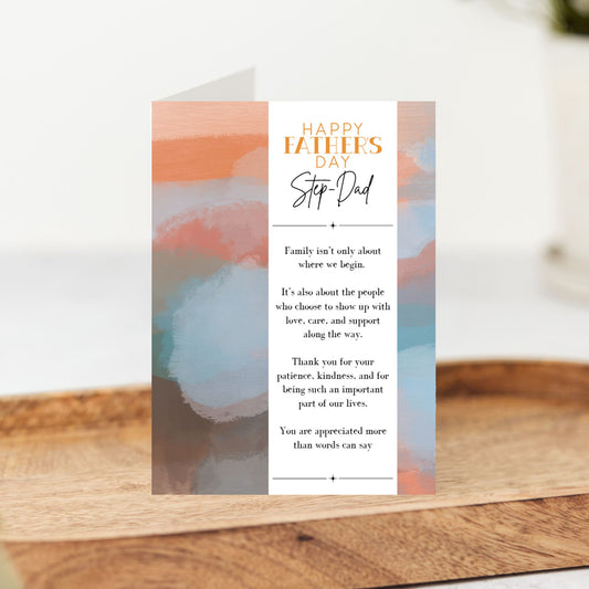 Happy Father’s Day Stepdad Card | Meaningful Father Figure Card