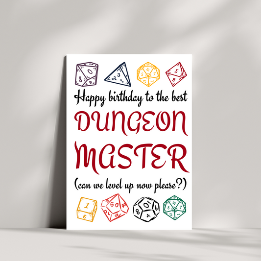 Happy birthday to the best dungeon master birthday card